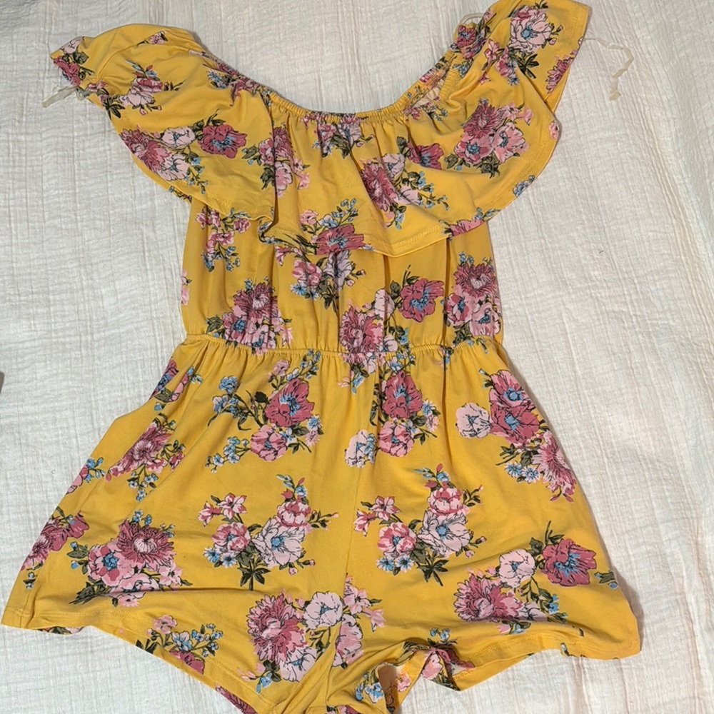 Floral Yellow Romper